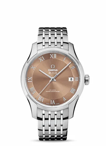 Omega De Ville Hour Vision Master Chronometer Stainless Steel / Brown / Bracelet 433.10.41.21.10.001 (43310412110001)